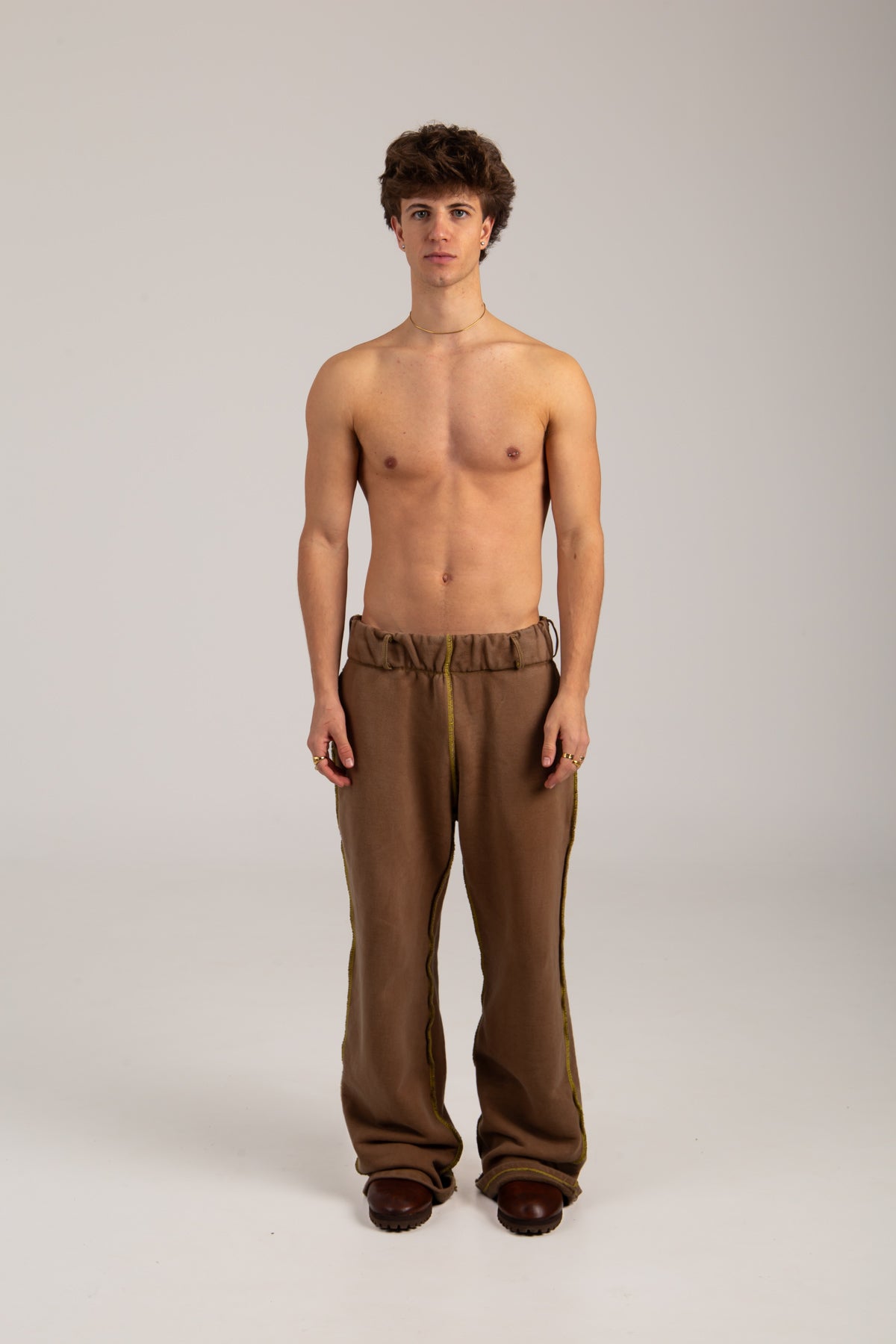 MONK PANTS BROWN W/O BELT