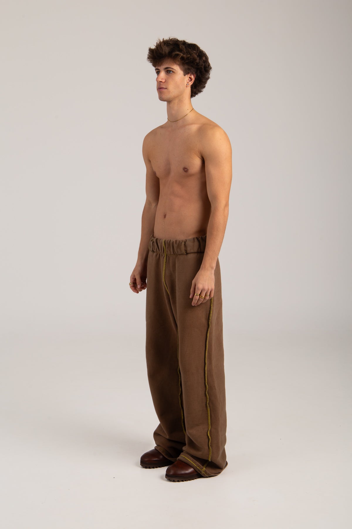 MONK PANTS BROWN W/O BELT